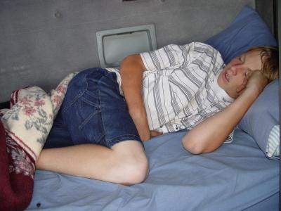 Johnny sleeping. who's he dreaming of?  Brandy? Lindsey? Melissa?
