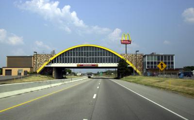 McDonalds over the Will Rogers Turnpike in Oklahoma