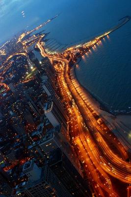 From the top of Hancock observatory, Chicago, IL