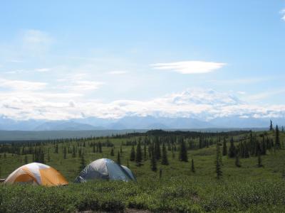 Our Camp Site at Wonder Lake Campground