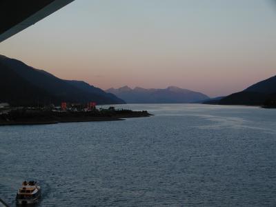 Sunset from our stateroom deck