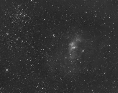 Bubble Nebula NGC 7635 and M52