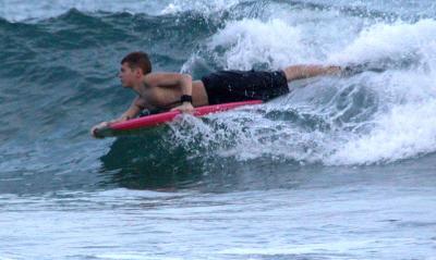 Isaac body boarding