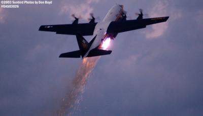 USMC Blue Angels Fat Albert (New Bert) C-130T #164763 JATO takeoff military aviation air show stock photo #6762