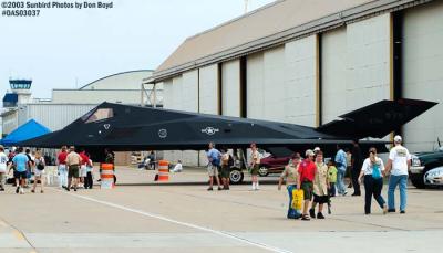 USAF F-117A Nighthawk Stealth Fighter AF80-786 military aviation air show stock photo #6811