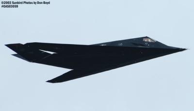 USAF F-117A Nighthawk Stealth Fighter AF84-826 military aviation air show stock photo #6859