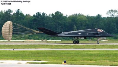USAF F-117A Nighthawk Stealth Fighter AF84-826 military aviation air show stock photo #6862