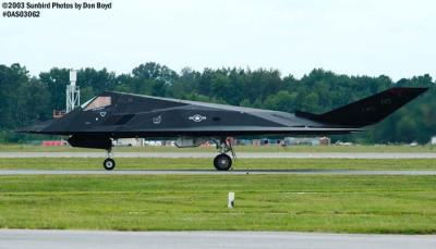 USAF F-117A Nighthawk Stealth Fighter AF84-826 military aviation air show stock photo #6863