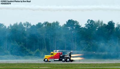 Kent Shockley's Shockwave Jet Truck racing aerobatic aircraft military aviation air show stock photo #6895