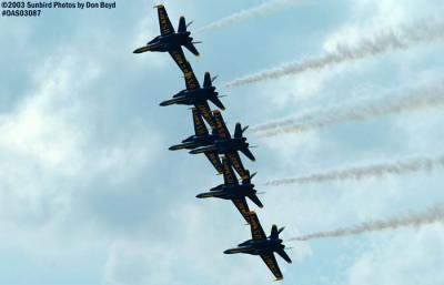 USN Blue Angels F/A-18 Hornets military aviation air show stock photo #6932