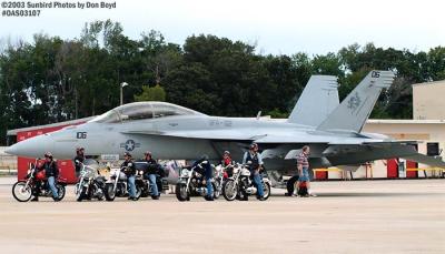 USN F/A-18 Hornet #106 VFA-102 military aviation air show stock photo #6982