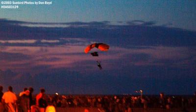 Golden Knights parachutist military aviation air show stock photo #7040