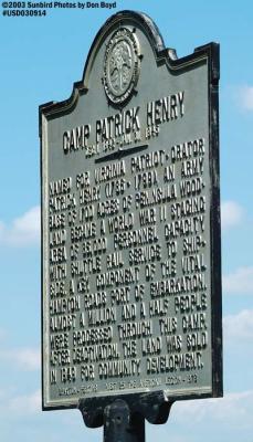 Camp Patrick Henry Plaque at Newport News Williamsburg International Airport stock photo #6702