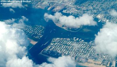 Lake Worth Inlet and Peanut Island, Florida aerial stock photo #7074C