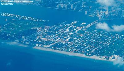 Palm Beach and West Palm Beach aerial stock photo #7076