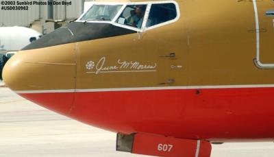 Southwest Airlines B737-3H4 N607SW June M. Morris aviation stock photo #7100