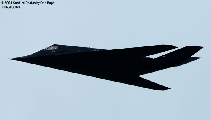 USAF F-117A Nighthawk Stealth Fighter AF84-826 military aviation air show stock photo #6860