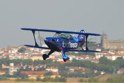 Pitts S-2B, that's Évora city in the background.