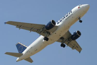 Air Luxor A320, making a low pass at a speed of only 99kts