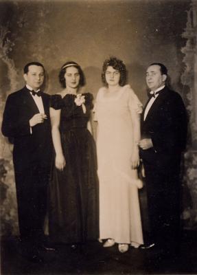 With Anselm and dates, March 1935