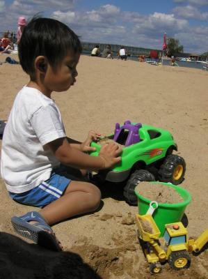 This has got to be the biggest sand box I've ever seen!
