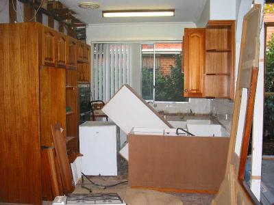 slow removal of old kitchen