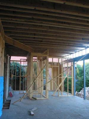 a sense of having a roof over the living room