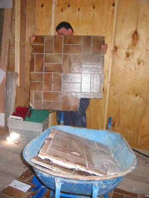 up comes the hall tiles