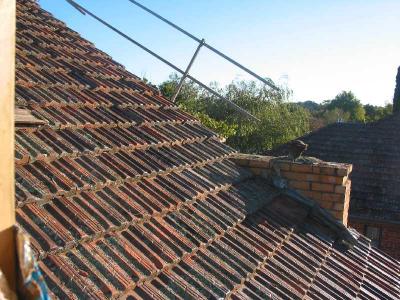 roof now extends past the chimney