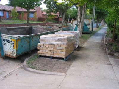 skips and bricks