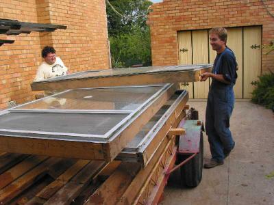 ron obtains windows and doors for his new garage