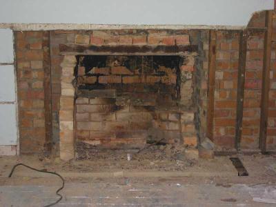 the fireplace