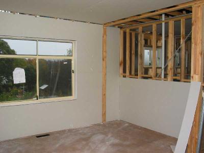 plaster going up - 2nd bedroom