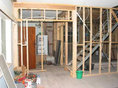 temporary builder's stairs