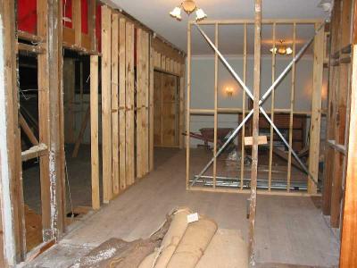 new walls from kitchen space
