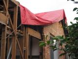 tiles off - tarp on