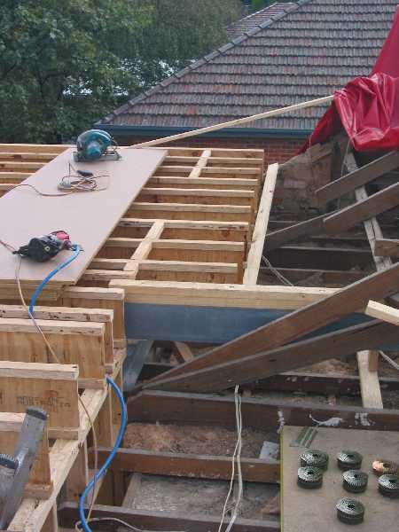 coils of nails ready to attach flooring