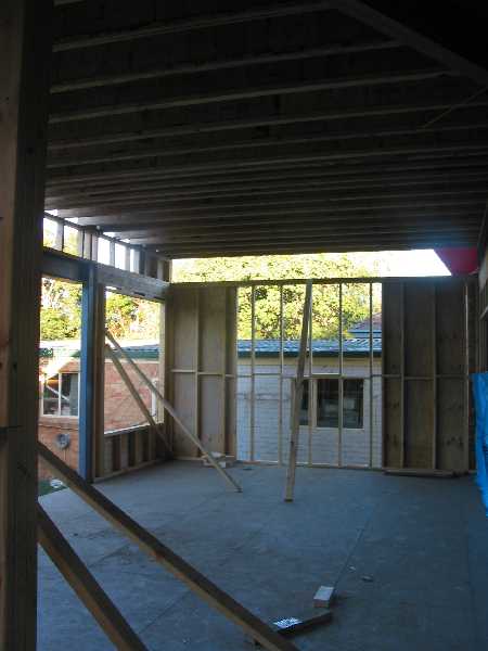 across the new living room