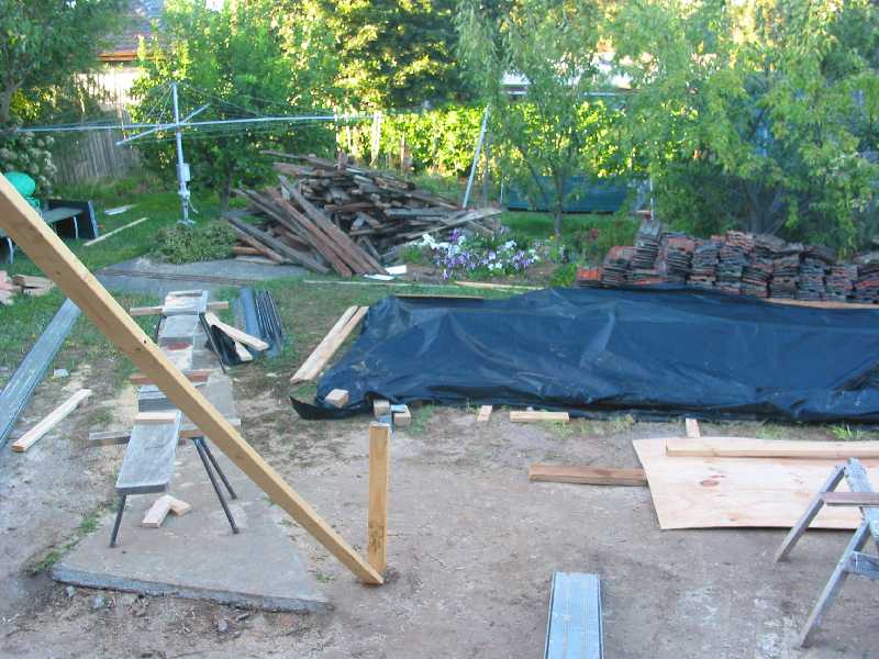 the pile of timber is andrews mess
