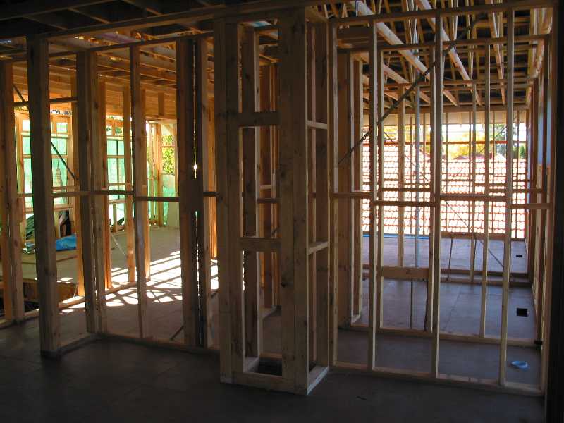 framing to support cooling duct to ground floor