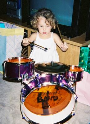 Caitlin on Drums