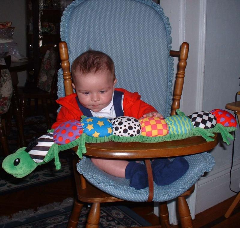 Max, worm and retro high chair