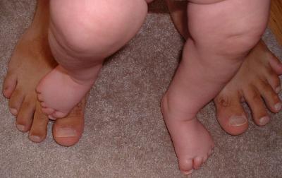 Max and daddy's feet