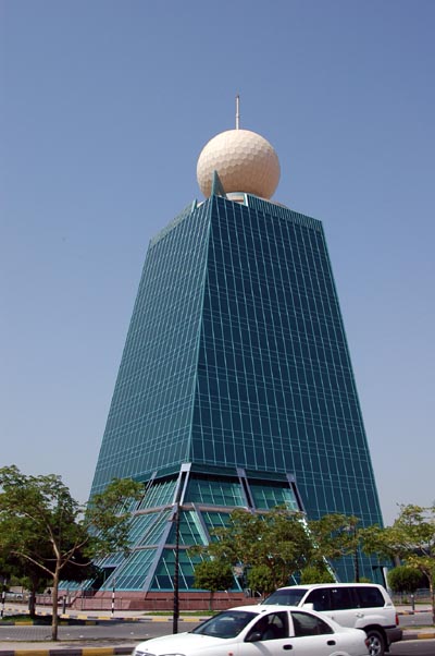 Each Emirate has a distinctive tower for the national phone company, Etisalat