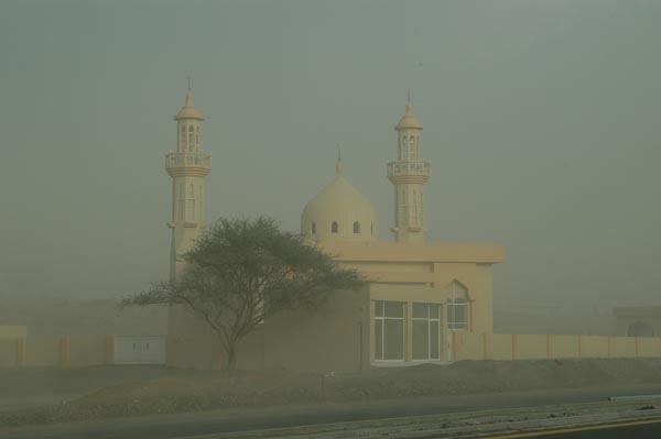 The strong winds generated by the cloud in the previous photo brought a sandstorm