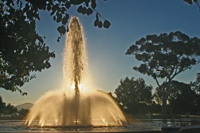 Fountain At Sunrise