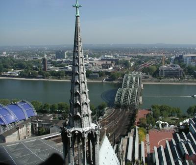 Rhine from Cologne Cathedral, South Tower