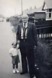 Tom Harker & Grandson John Bowman. Towyn 1947.