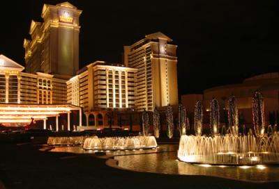 Caesar Palace at night