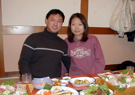 Dinner in sashimi restaurant 1